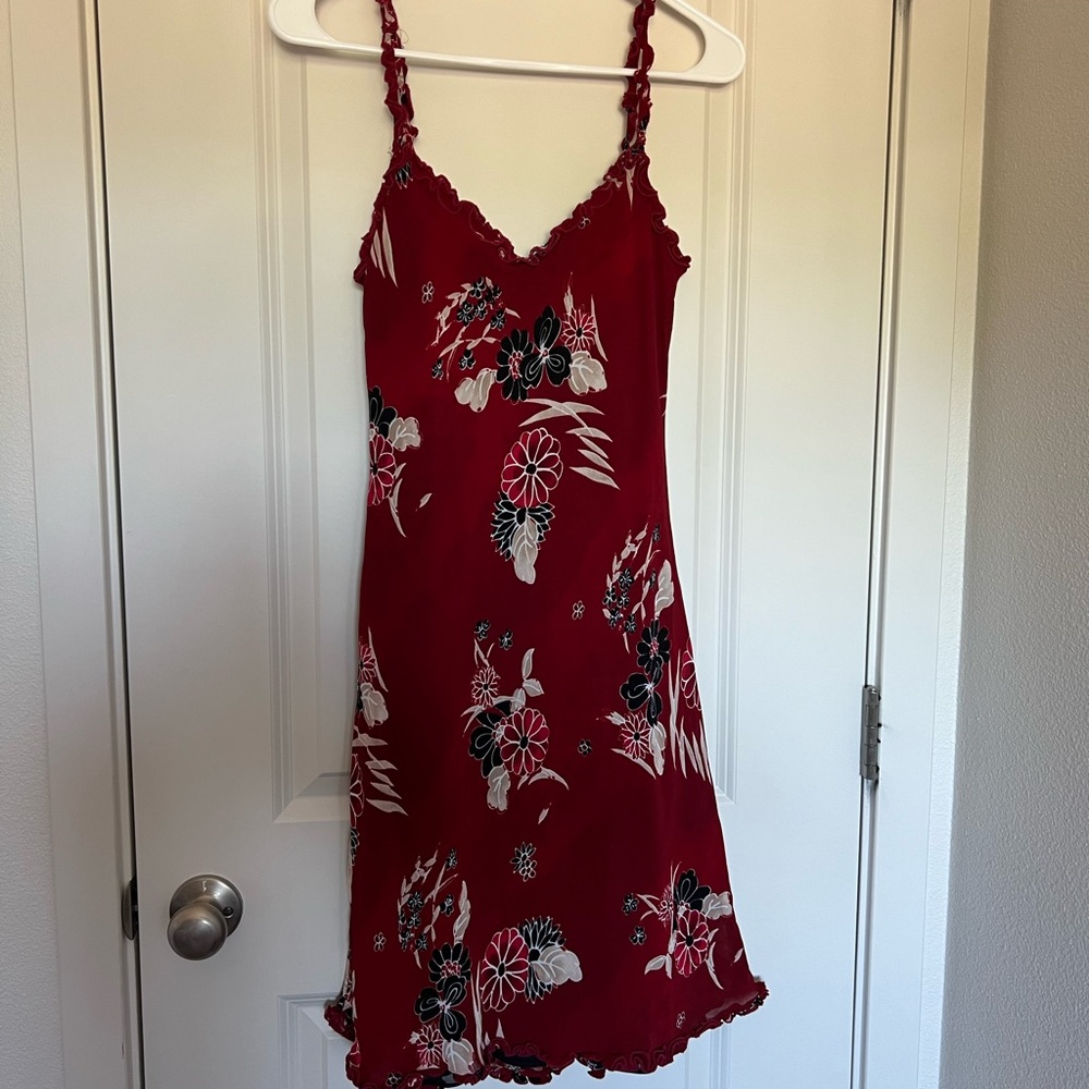 Lily Red Floral Dress